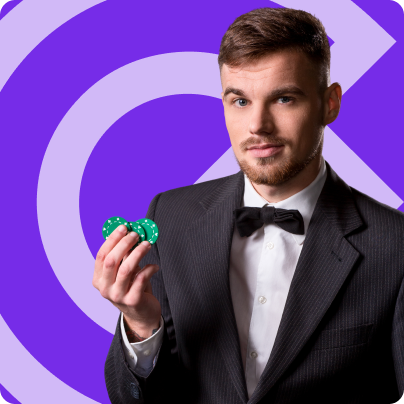 Casino Host with Chips