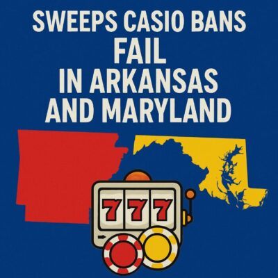 Bills to ban sweepstakes casinos have failed in Arkansas and Maryland