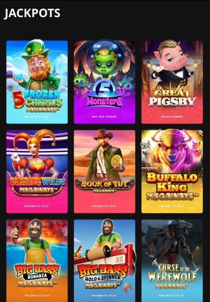 rolling riches jackpots games