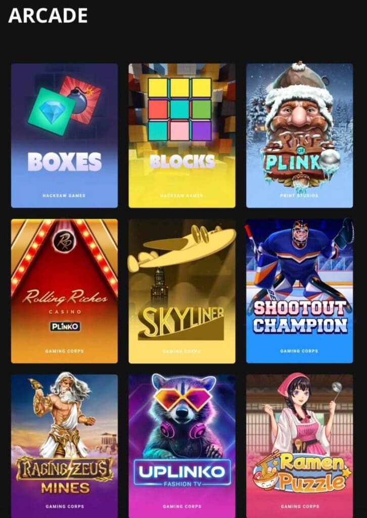 rolling riches arcade games