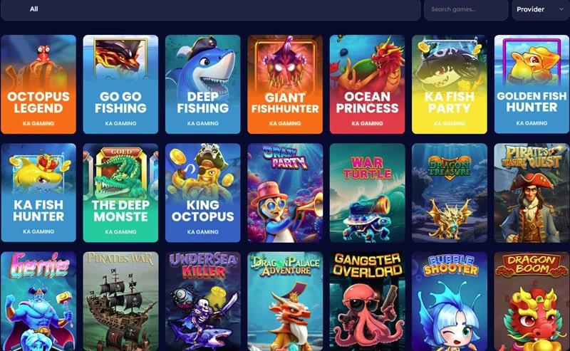 a range of speedsweeps fish games