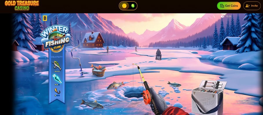 the in-play mode of a Fish Game at Gold Treasure
