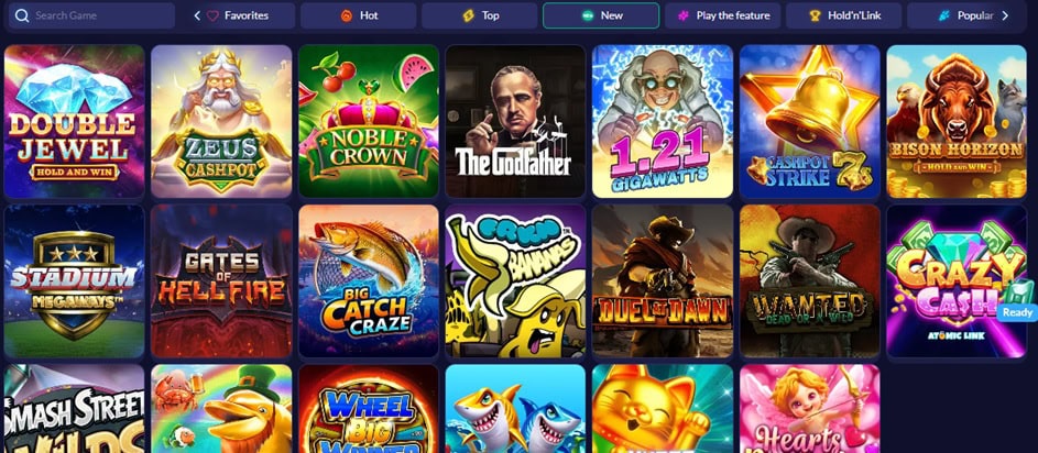 some of the games available at Sixty6