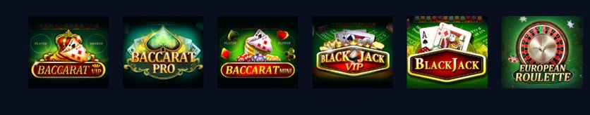 the table games at LuckyStake