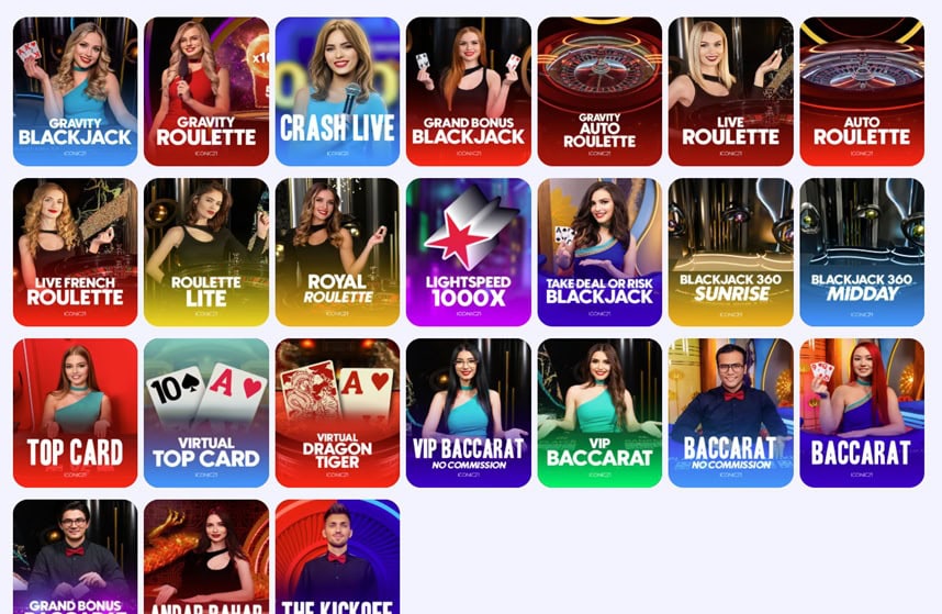 megafrenzy live casino games
