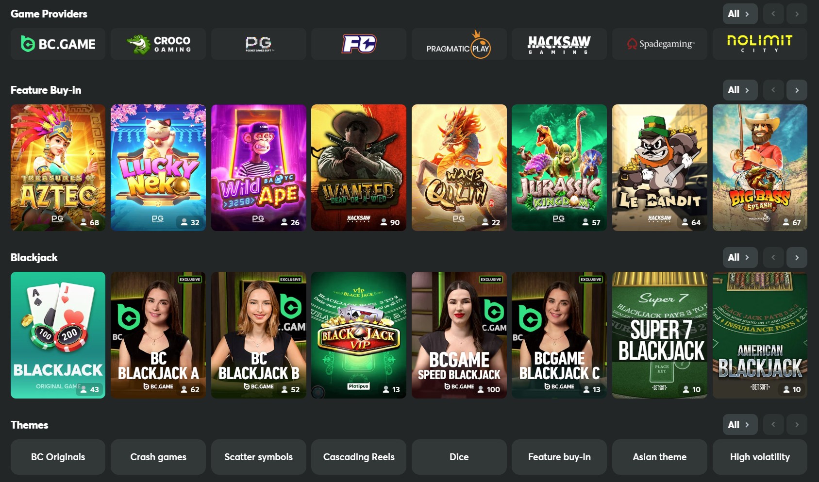 BC.Game Games LIbrary