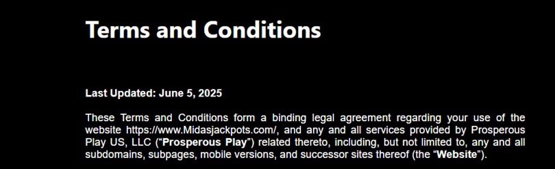 midas jackpots legal