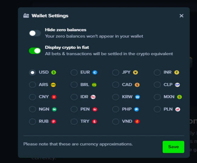 Stake.com Banking page